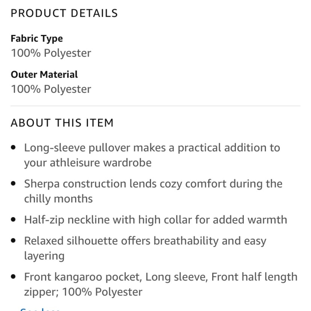 Joy Lab long sleeve pullover jacket, size large - Picture 9 of 9
